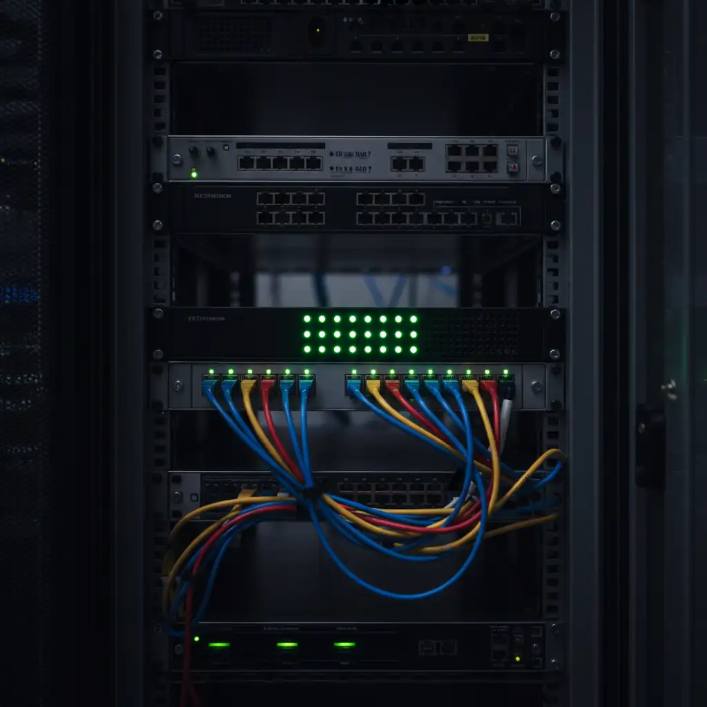 Network Video Recorder in rack
