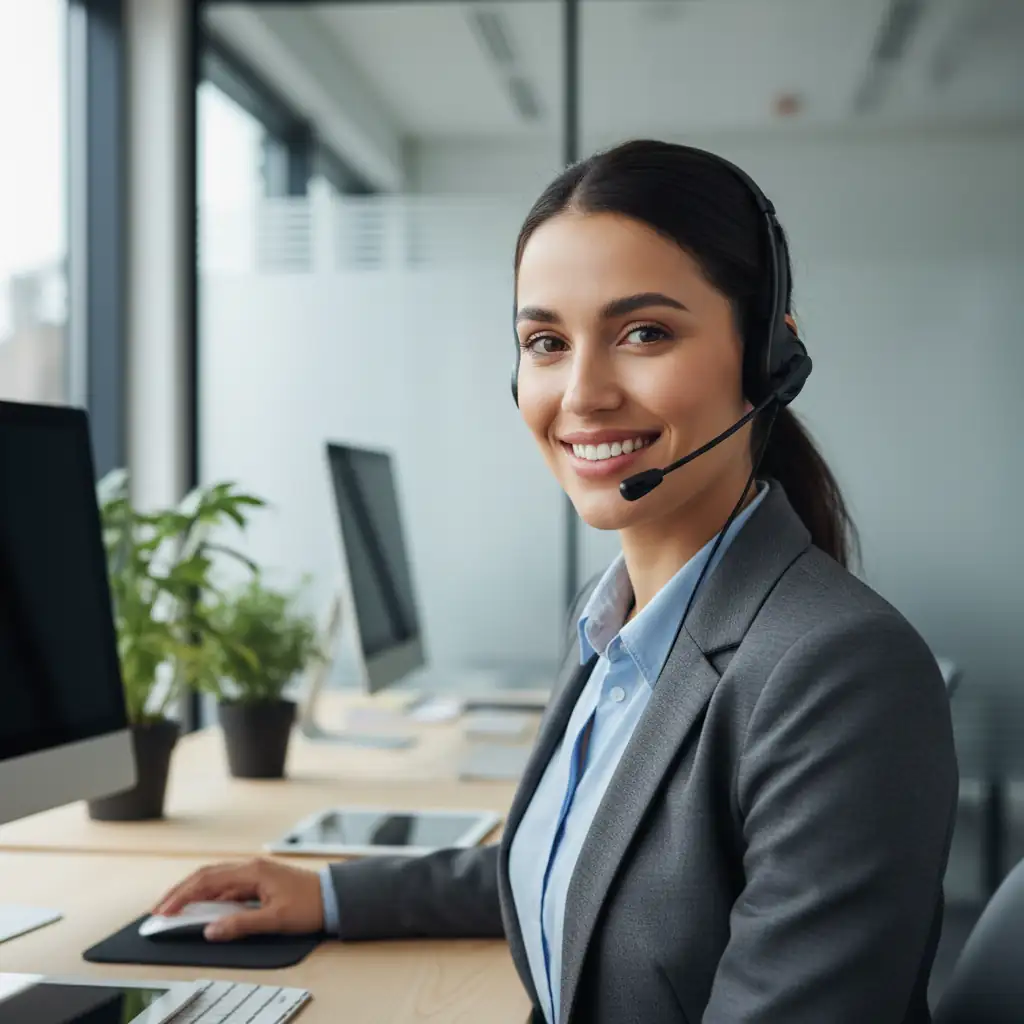 Female customer support portrait